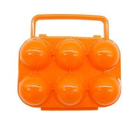 Egg Tray, Camping Eggs Box, Portable Shell Protector With Locking Lid Design, Chicken Sphere Storage Container for Kitchen & Refrigerator Use, 5.91x5.79in or 4.53x4.72in, Color Orange