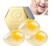 Egg White Soap, Egg White Soap For Face, Egg Shape Scented Botanical Soap Bar, Egg White Bar Soap, Advanced Handmade Egg Shaped with Kojic & Hyaluronic Acid Soap, Natural Ingredients- (3Pcs)
