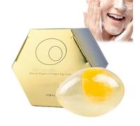 Egg White Soap, Egg White Soap For Face, Egg Shape Scented Botanical Soap Bar, Egg White Bar Soap, Advanced Handmade Egg Shaped with Kojic & Hyaluronic Acid Soap, Natural Ingredients- (1Pcs)