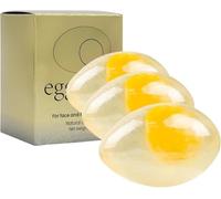 Egg White Soap - Egg White Soap For Face, Egg Shape Scented Botanical Soap Bar, Egg White Bar Soap, Advanced Handmade Egg Shaped with Kojic & Hyaluronic Acid Soap (1, 3pcs)
