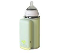 EGGEIL Scaldabiberon portatile per latte materno o latte artificiale, a prova di perdite, scalda viaggio per biberon, con display della temperatura a batteria e torcia elettrica