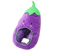 Eggplant Costume, Plush Fruit Headgear, 18.11x9.84in Funny Vegetable Accessory, Soft and Lightweight Party Wear, Novelty Eggplants Hat for Adults, Cosplay, Halloween, Easter