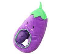 Eggplant Hat, Plush Vegetable Costume Headgear for Adults and Kids, Fun Eggplant Accessories for Cosplay Anime Easter Christmas Party Decorations Dress Up Photo Props Festivals 46x25cm