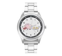 Eggs and Bacon - Orologio da polso al quarzo, in acciaio inox, con numeri arabi, per uomo e donna, Stile:, regular, MHXYZHW