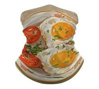 Eggs And Tomatoes Scaldacollo Antivento Headwrap Elastico Sciarpa A Mezza Faccia per Ciclismo Arrampicata Elegante Bandana