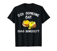 Eggs Benedict Apparel - Simpatico Design per Amanti delle Uova Maglietta con Stampa Grafica Economica, Uomo, Nero, M