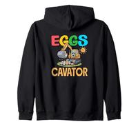 Eggscavator Easter Dinosaur Costruzione Escavatore Ragazzi Felpa con Cappuccio