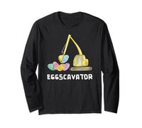 Eggscavator - Escavatore pasquale divertente caccia alle uova Maglia a Manica