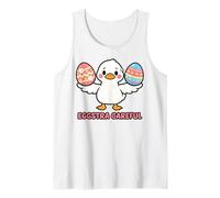 Eggstra Careful Kawaii Easter Duck Carino Primavera Uovo Cartone Animato Canotta