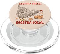Eggstra Fresh Local Funny Chicken Graphic per gli appassionati di Coop PopSockets PopGrip per MagSafe