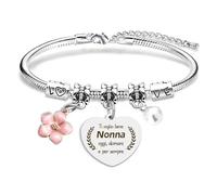 EGHTvmok Regalo Nonna Compleanno Idee Regalo Festa Della Mamma E Nonna Regali per Anziani Donna per Nonni Natale Personalizzato Festa Dei Nonni Originali Pasqua Pensionamento San Valentino Bracciale