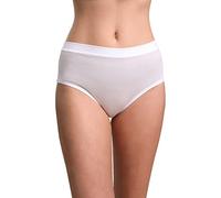 EGI 2 Slip da Donna Maxi in Puro Cotone Filo di Scozia (4/M, Bianco)