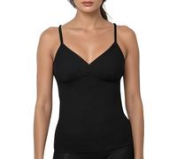 EGI Canotta Donna Scollo a V Forma del Seno, Canottiera Spalla Stretta in Micromodal, Top Intimo Sottogiacca Elegante con Scollatura a V, Articolo 1133 (IT, Testo, M, Regular, Regular, Nero)