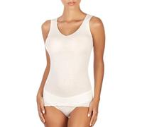 EGI Canotta Donna Spalla Larga Lana Seta Microcostina Elegante Intimo Morbido Made in Italy, Art. 1492 (IT, Testo, S, M, Regular, Regular, Bianco)