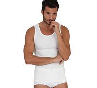 EGI Canotta Intima da Uomo in Lana (85%) e Seta (15%) con Spalla Larga (6/XL, Bianco)