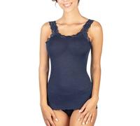 Canotta intima donna LANA e SETA canottiera elegante spalla larga in con pizzo