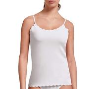 EGI Canottiera Donna Spalla Stretta Taglio Vivo Invisibile Cotone Elasticizzato Maglia Intima Sottogiacca Bordi Tagliati Laser Senza Cuciture, Art. 3122 (Bianco, L-XL)