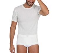 EGI Maglia Intima da Uomo in Lana e Seta con Manica Corta Girocollo (6/XL, Nero)