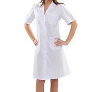 EGIDIO Camice da Lavoro Donna Mezza Manica 100% Cotone & 65% cotone - 35% poliestere - Traspirante e Resistente - Casacca Professionale per Pulizie Domestica Cameriera Operaia - Comoda e Pratica