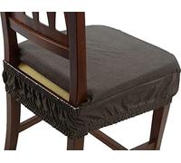 EGIDIOSRL Set 6 Cuscini + Omaggio EGIDIO (Strofinaccio Digitale NAPOLI PIERRE CARDIN O POUF CONTENITORE DIGITALE) Coprisedia Sfoderabile Imbottiti Con Molla (Misura 40x40 cm) (Grigio Scuro)