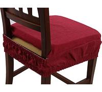 EGIDIOSRL Set 6 Cuscini + Omaggio EGIDIO (Strofinaccio Digitale NAPOLI PIERRE CARDIN O POUF CONTENITORE DIGITALE) Coprisedia Sfoderabile Imbottiti Con Molla (Misura 40x40 cm)(Bordeaux)