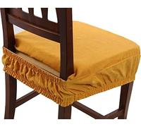 EGIDIOSRL Set 6 Cuscini + Omaggio EGIDIO (Strofinaccio Digitale NAPOLI PIERRE CARDIN+ POUF CONTENITORE DIGITALE AMERICA) Coprisedia Sfoderabile Imbottiti Con Molla (Misura 40x40 cm) (Giallo)