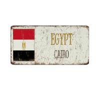 Egitto-Cairo - Targa in metallo vintage per cancello cortile da uomo, decorazione per la casa, targa in metallo, souvenir nazionale, cartello per garage stradale, per bagno