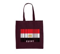 Egitto Codice a Barre Stile Bandiera - Borsa Tote IN Tela - Egiziano Cairo