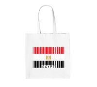 Egitto Codice a Barre Stile Bandiera - Borsa Tote IN Tela - Egiziano Cairo