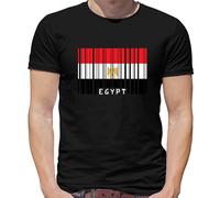 Egitto Codice a Barre Stile Bandiera - T-Shirt - Egiziano Cairo Viaggio Mondo