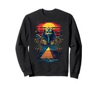 Egitto Faraone Piramide Retro Tramonto Deserto Atmosfera Felpa