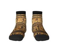 Egitto Geroglifici Stampa Donne Gamba Dritto Calzini Per Sport Casual Wear, High-Performance Running Socks, Egitto Geroglifici, taglia unica