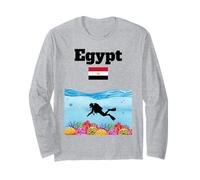 Egitto souvenir Immersioni subacquee barriere coralline Bandiera egiziana Maglia a Manica