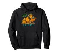 Egitto Viaggi Sfinge Camel Piramidi Antico Egizio Felpa con Cappuccio