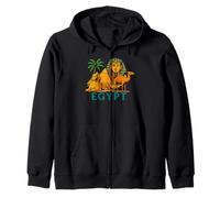 Egitto Viaggi Sfinge Camel Piramidi Antico Egizio Felpa con Cappuccio