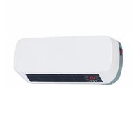EGLEMTEK Termoventilatore Da Parete In Ceramica 2000 W Con Display LED Telecomando Timer 12h 3 Modalità Termostato Da 10 a 49°C IP22 Filtro Antipolvere Sicurezza Overprotect 45 x 12 x 19 Cm Bianco