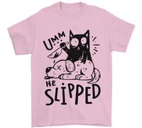 Egli ad Aletta a Cat Murdering Un Cane Divertente T-Shirt 100% Cotone