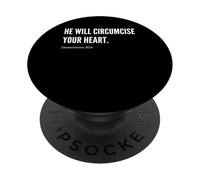 Egli circoncise il tuo cuore Bibbia Verso Citazione Dichiarazione PopSockets PopGrip Adesivo