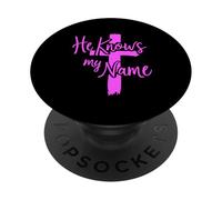 Egli conosce il mio nome Bibbia Religioso Dio Gesù Isaia 43:1 Pregare PopSockets PopGrip Adesivo