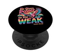Egli dà potere al debole Isaia 40:29 PopSockets PopGrip Adesivo