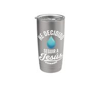Egli Decidido Seguir A Jesús Battesimo spagnolo Cristianos Preghiera Bicchiere termico in acciaio inox doppia parete