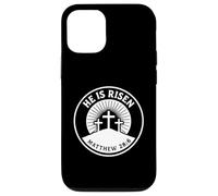 Egli è risorto Matteo 28:6 Versetto biblico Fede cristiana Custodia per iPhone 12/12 Pro