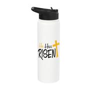 Egli è risorto Pasqua Gesù Cristiano Religioso Resurrezione Stainless Steel Insulated Water Bottle