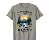 Egli mi conduce accanto Still Waters Salmo 23 Maglietta