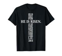 Egli Non è Qui, è risorto Matteo 28:6 Pasqua Gesù Bibbia Maglietta