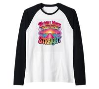 Egli renderà i Tuoi percorsi Dritti retrò ispiratore Maglia con Maniche Raglan