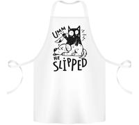 Egli Slipped a Cat Murdering a Dog Divertente Cotone Grembiule 100% Biologico
