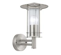 Applique Contemporanea Da Esterno Lisio 1 Luce Acciaio Inox Grigio