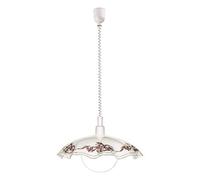 Eglo 3041 Lampadario a Sospensione in Vetro, in Plastica, Lilla/Bianco