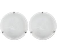 Eglo 7186 Metallo Paralume da Soffitto, E27, Grigio (Confezione da 2)